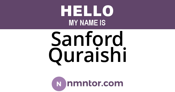 Sanford Quraishi