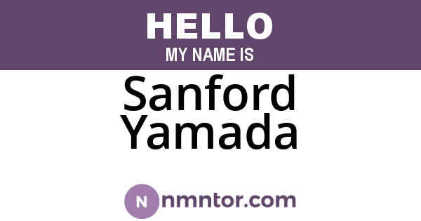 Sanford Yamada