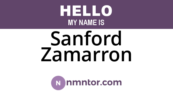 Sanford Zamarron