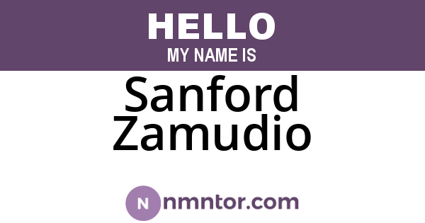 Sanford Zamudio