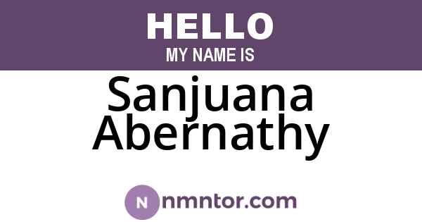 Sanjuana Abernathy