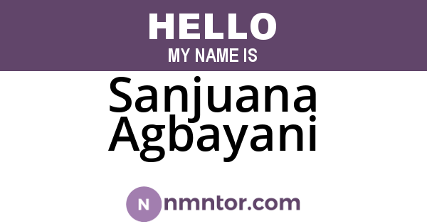 Sanjuana Agbayani