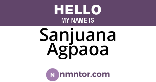 Sanjuana Agpaoa