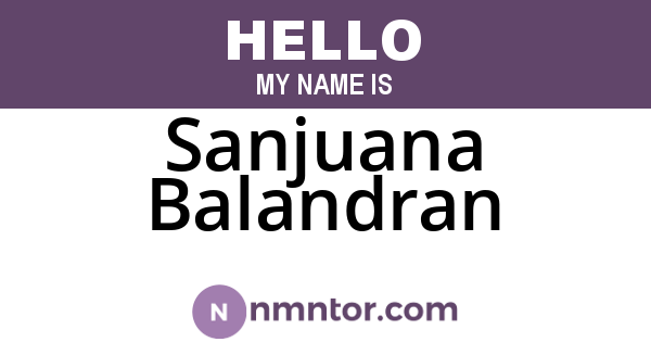 Sanjuana Balandran