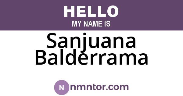 Sanjuana Balderrama