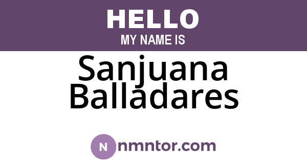 Sanjuana Balladares