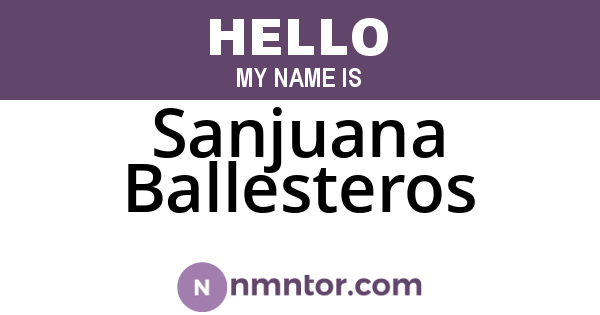 Sanjuana Ballesteros