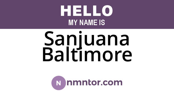 Sanjuana Baltimore