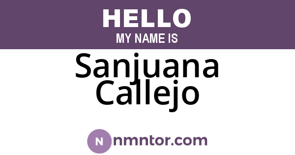 Sanjuana Callejo