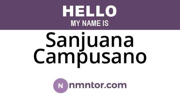 Sanjuana Campusano
