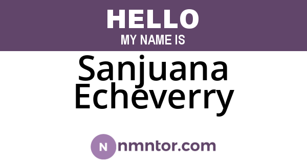 Sanjuana Echeverry