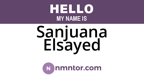 Sanjuana Elsayed