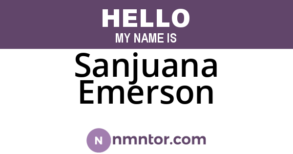 Sanjuana Emerson
