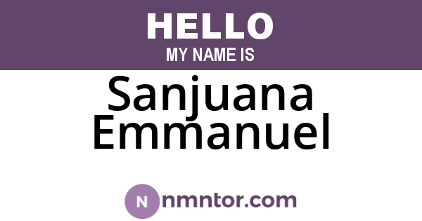 Sanjuana Emmanuel