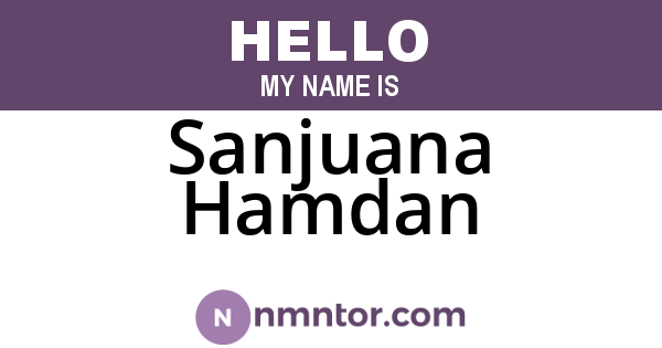 Sanjuana Hamdan