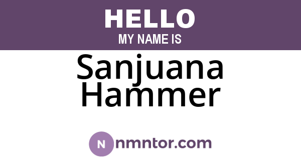 Sanjuana Hammer