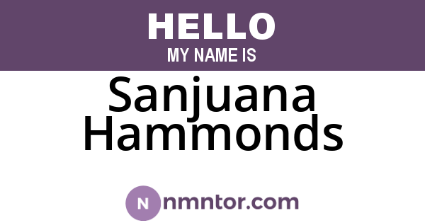 Sanjuana Hammonds