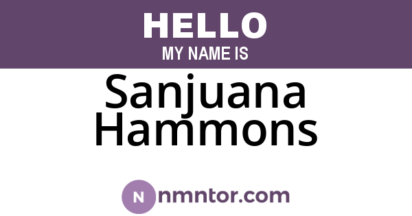Sanjuana Hammons