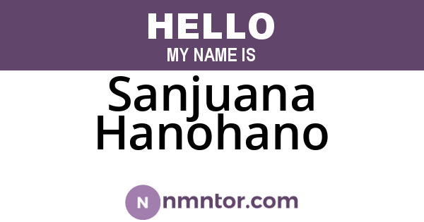 Sanjuana Hanohano