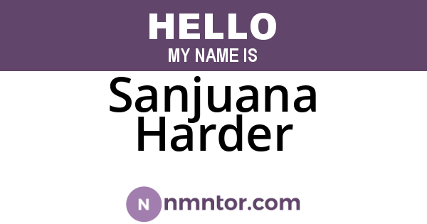 Sanjuana Harder