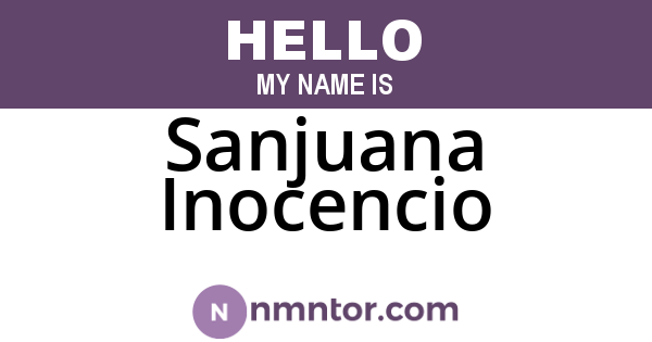 Sanjuana Inocencio