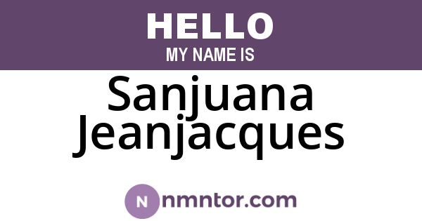 Sanjuana Jeanjacques