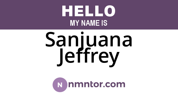 Sanjuana Jeffrey
