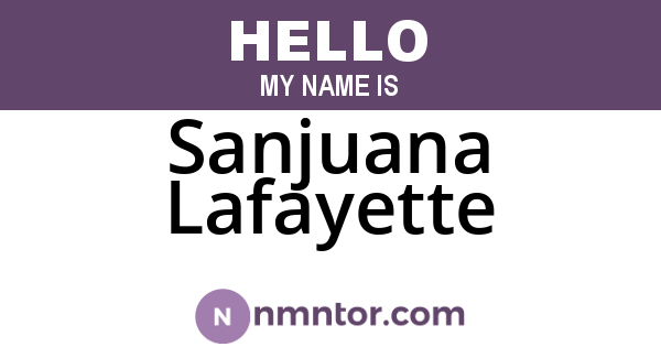 Sanjuana Lafayette