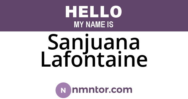 Sanjuana Lafontaine