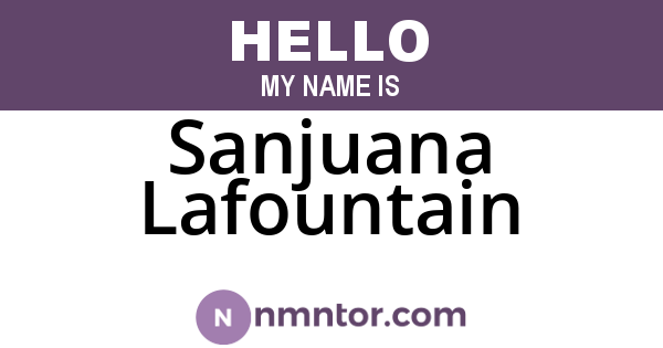 Sanjuana Lafountain