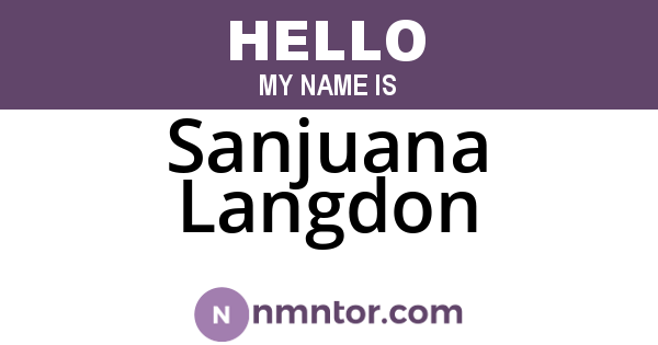 Sanjuana Langdon