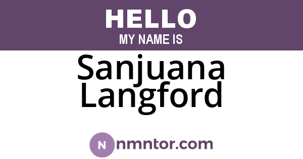 Sanjuana Langford
