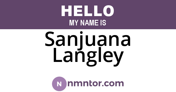 Sanjuana Langley
