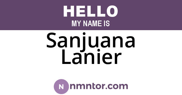 Sanjuana Lanier