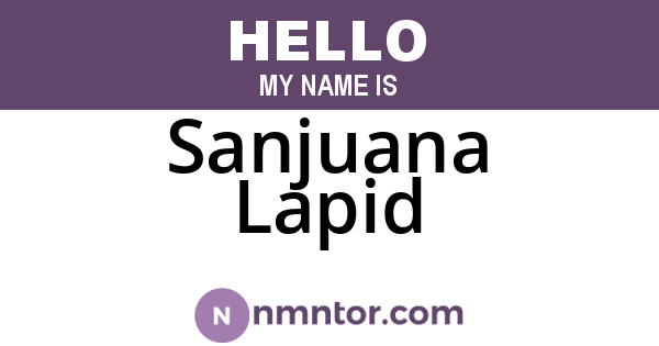 Sanjuana Lapid