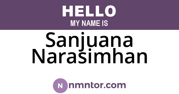 Sanjuana Narasimhan