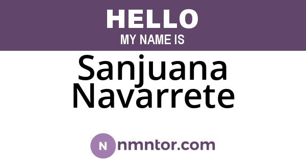 Sanjuana Navarrete