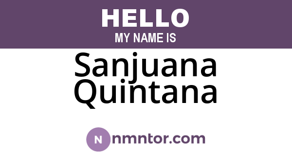 Sanjuana Quintana