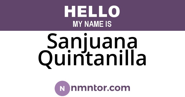 Sanjuana Quintanilla