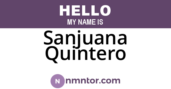Sanjuana Quintero