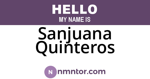 Sanjuana Quinteros