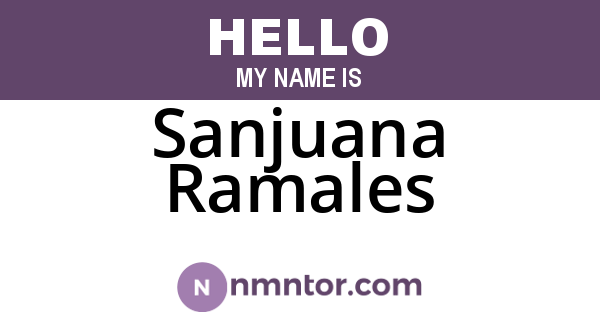 Sanjuana Ramales