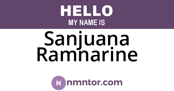 Sanjuana Ramnarine