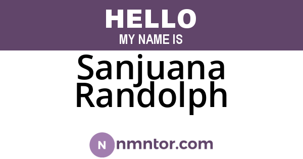 Sanjuana Randolph