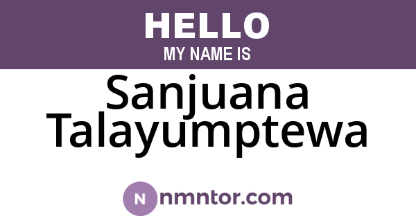 Sanjuana Talayumptewa