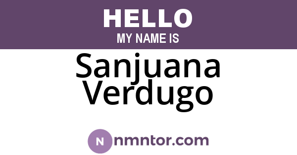 Sanjuana Verdugo