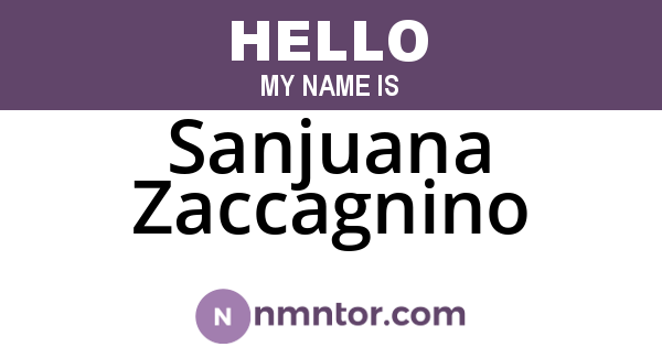 Sanjuana Zaccagnino