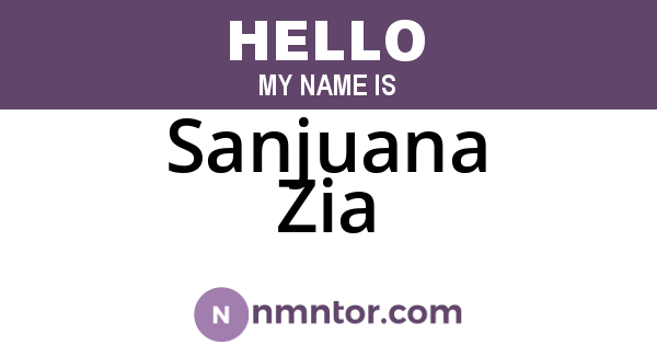Sanjuana Zia