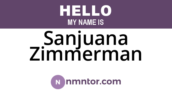 Sanjuana Zimmerman