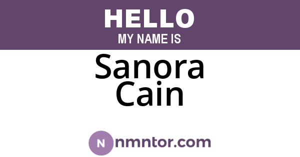 Sanora Cain